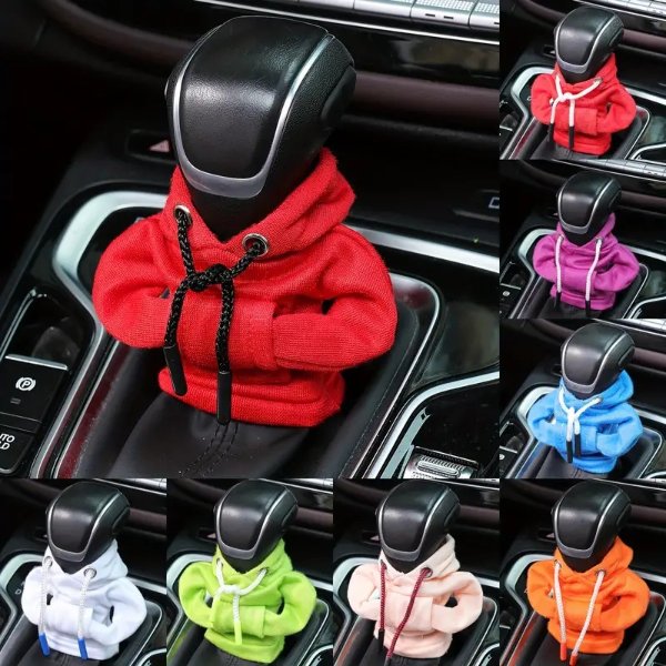 Temu Large Size Universal Car Gear Shift Cover Hoodie, Fashionable Mini  Hooded Sweatshirt For Auto Gear Stick Shifter Knob, Interior Accessories  Decor 20.87