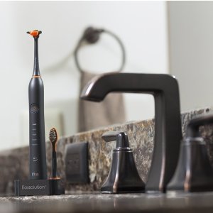 Flossolution - Max Flosser/Toothbrush - Black/orange @ BestBuy