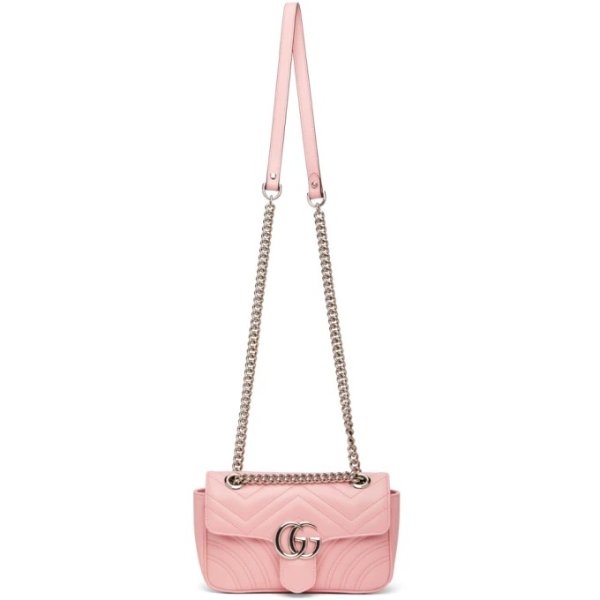 Pink Mini GG Marmont 2.0 Shoulder Bag