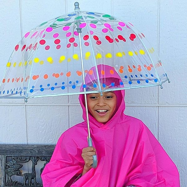 儿童彩色点点泡泡伞