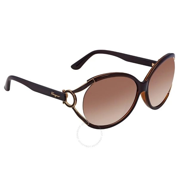 Brown Gradient Round Sunglasses SF600S 220