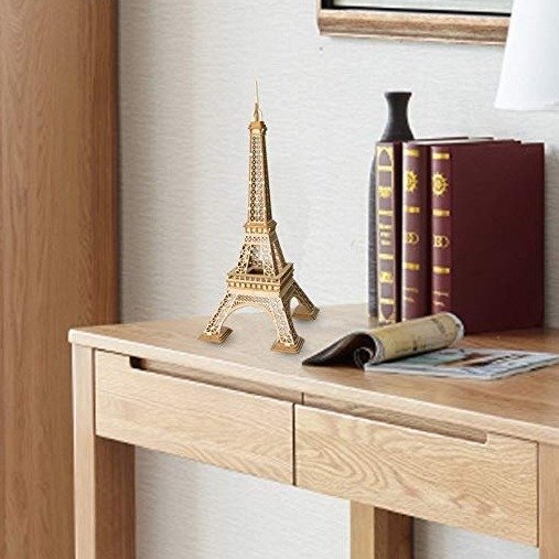 Assembly Famous World Architecture Eiffel Tower Exquisite Wood Craft Kits for Kids Best Model Kits and DIY Arts Projects for Adults