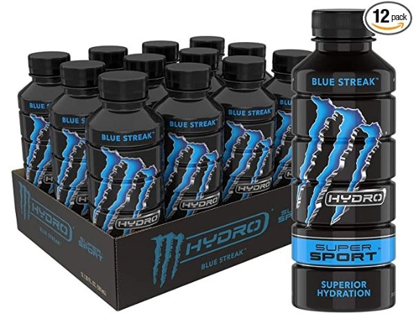 Blue Streak口味Hydro Super Sport能量饮料 20oz 12瓶