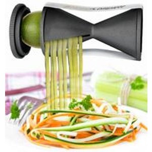 Home-Complete Premium Spiral Vegetable Slicer Spiralizer - 2 Stainless Steel Cutter Julienne Sizes