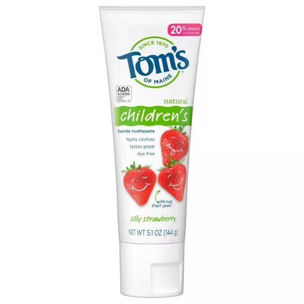 Tom&#39;s of Maine Silly Strawberry Children&#39;s Anticavity Toothpaste - 5.1oz