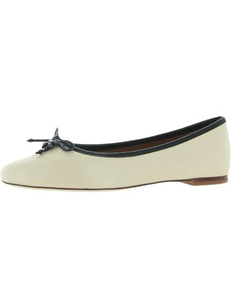 tory charm ballet womens leather round toe ballet flats