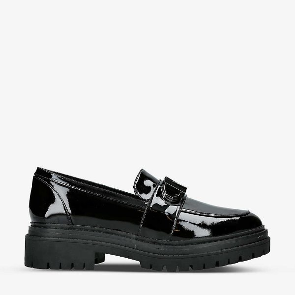 Parker lug-sole patent-leather loafers