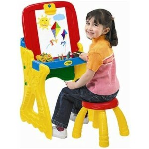 Crayola 2合1画板+椅子套装，可变身小桌椅