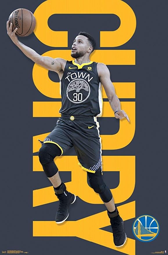 Golden State Warriors-Stephen Curry Mount Bundle Wall Poster, 22.375" x 34", Multi