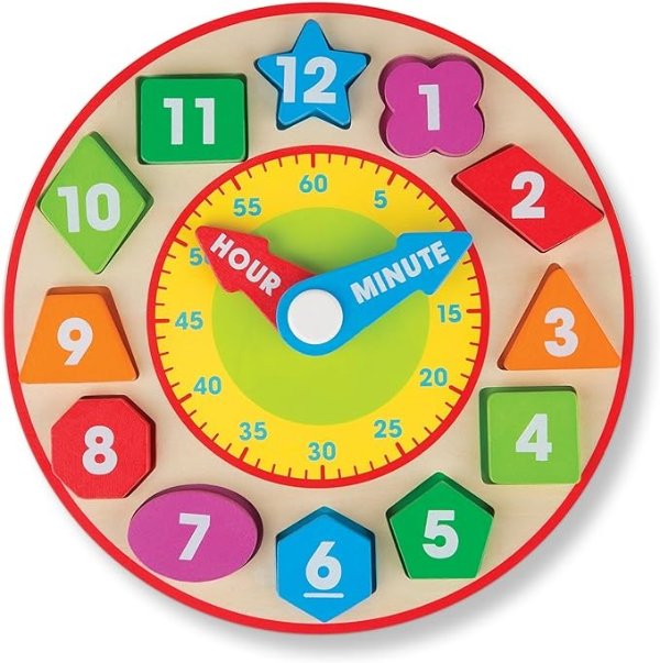 Shape Sorting Clock - Wooden Educational Toy