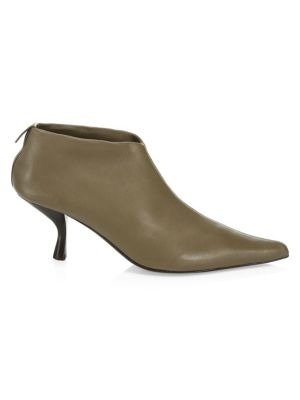 - Bourgeois Leather Stretch Ankle Booties