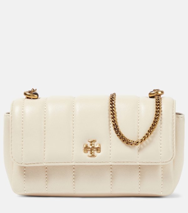 Kira leather wallet on chain in white - Tory Burch | Mytheresa