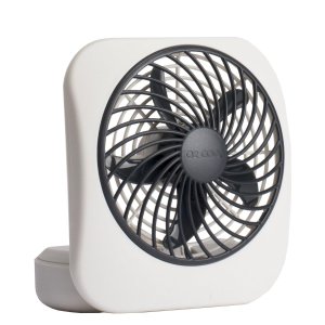 O2COOL 5" Battery Operated Portable Fan in WHITE/GREY