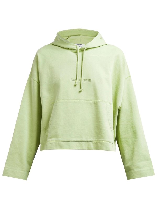 Debossed-logo cotton hooded sweatshirt | Acne Studios | MATCHESFASHION.COM US