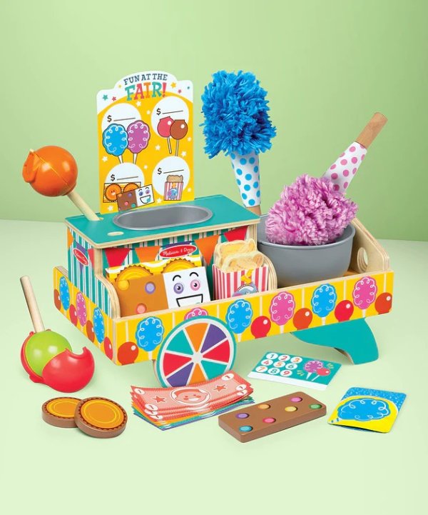 Wooden Fun at the Fair Carnival Candy Tabletop Cart Play Set