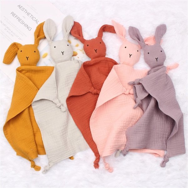 Baby Saliva Towel Soft Newborn Baby Soothe Appease Towel Infant Cute Bunny Sleeping Dolls Toy Plush Comforting Toy Baby Towel