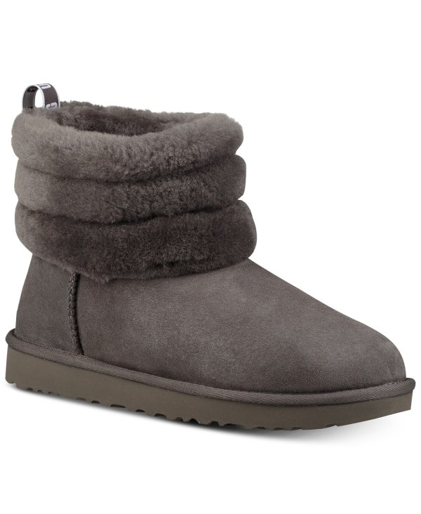 Women's Fluff Mini Quilted Boots
