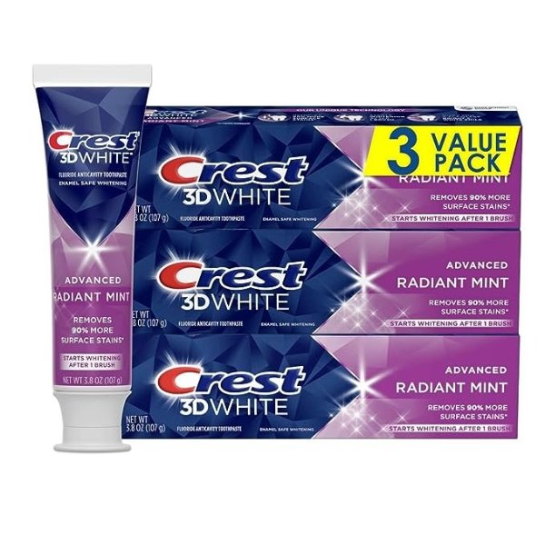 3D White Toothpaste Radiant Mint 4.8 oz
