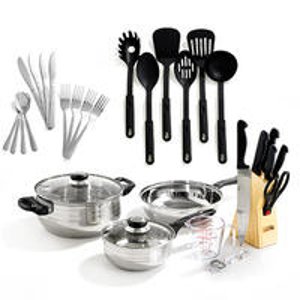 Gibson 32-Piece Stainless Steel Kitchen in a Box