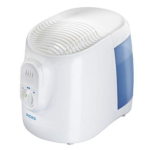 Filtered Cool Moisture Humidifier Filtered Humidifier for Bedrooms, Baby, Kids Rooms, Auto-Shut Off, 0.8 Gallon Tank for Medium Sized Rooms, Use withVapoPads