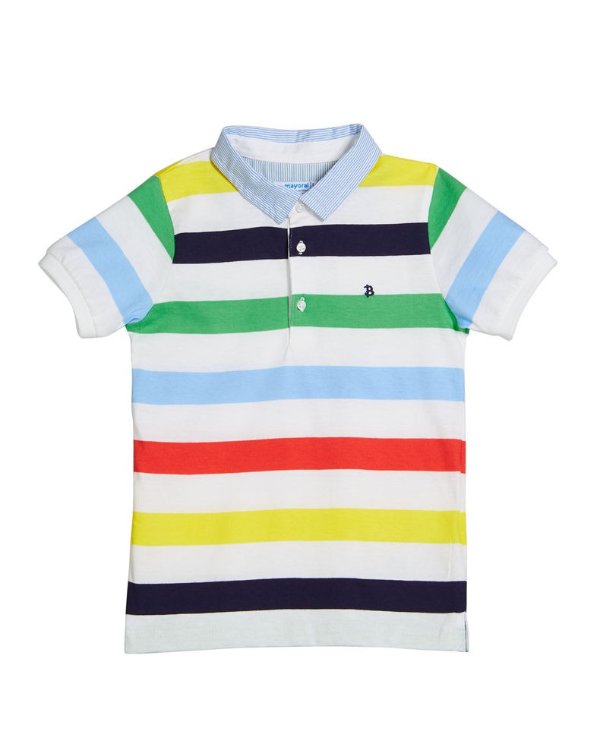 Multi-Stripe Polo Shirt, Size 12-36 Months