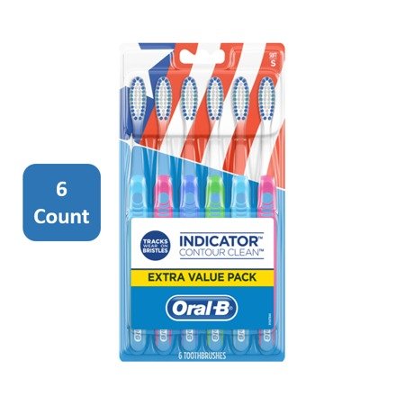 Indicator Color Collection Manual Toothbrush, Soft, 6 Count
