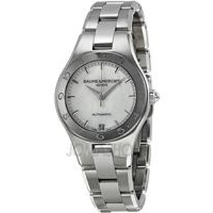 Baume and Mercier Linea Mother of Pearl Dial Steel Ladies Watch M0A10035