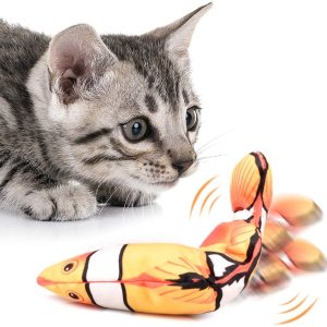 闪购：CovertSafe 2条仿真电动摇摆鱼玩具，猫狗皆可