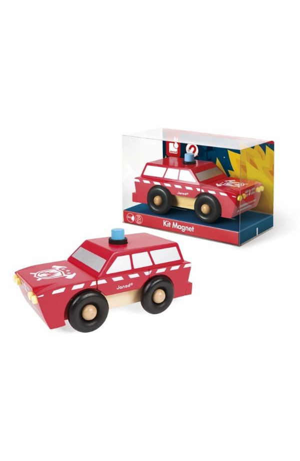 木制消防车玩具