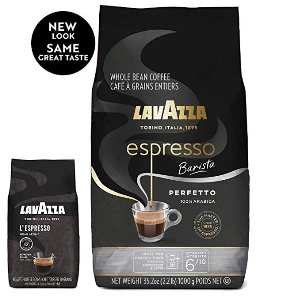 Espresso Barista Whole Bean Coffee 100% Arabica, Medium Espresso Roast, 2.2-Pound Bag