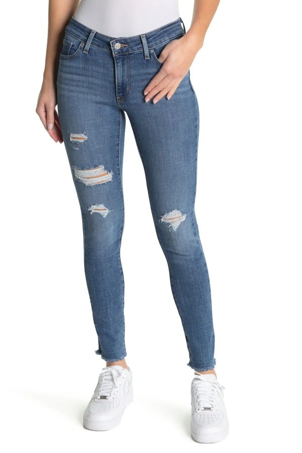 711 Distressed Skinny Jeans - 30" Inseam