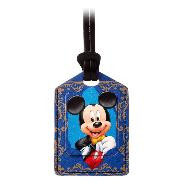 Mickey Mouse 皮质行李牌，可印字