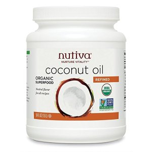 Nutiva Organic, Cold-Pressed, Unrefined, Virgin Coconut Oil from Fresh, non-GMO, Sustainably Farmed Coconuts, 78 Fluid Ounces