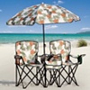 Umbrella Table/Cooler Plus Seating for Two In A Portable Tote