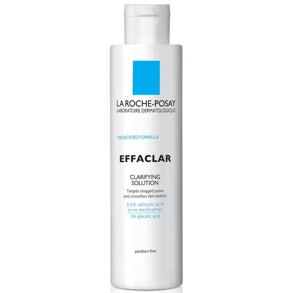 Effaclar Clarifying Solution Facial Toner for Acne Prone Skin with Salicylic Acid and Glycolic Acid, 6.76 Fl. Oz.