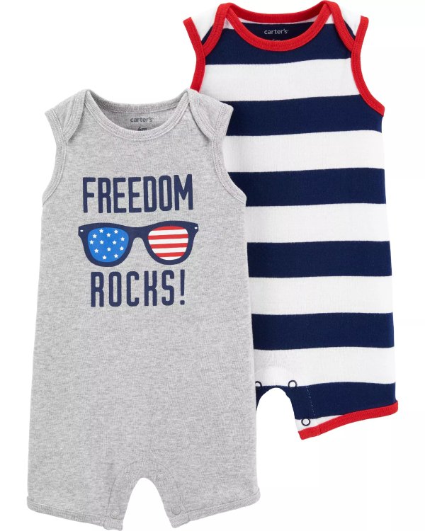 2-Pack 4th Of July Rompers
