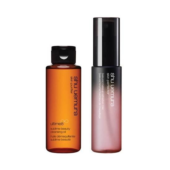 ultime8 travel duo - cleansing oil and makeup refresher - shu uemura art of beauty