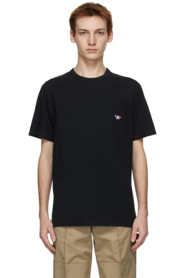 Black Tricolor Fox T-Shirt