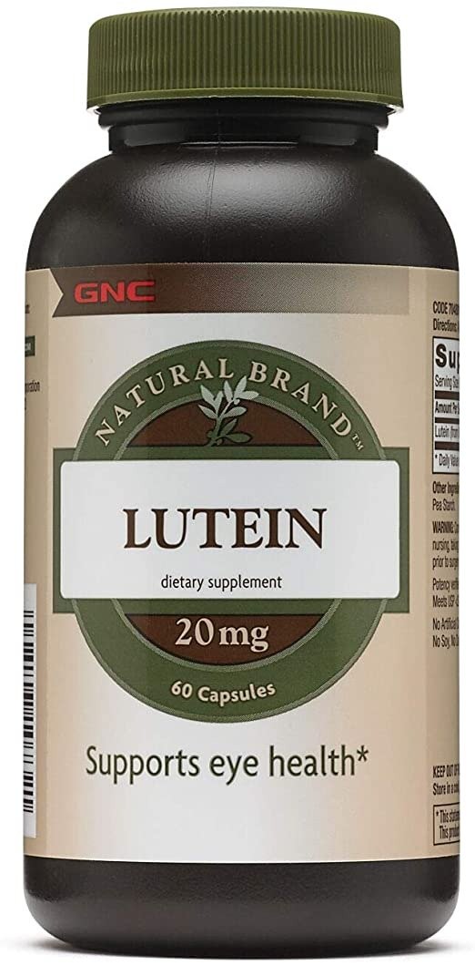 Natural Brand Lutein 20 Mg Capsules, 60 Count