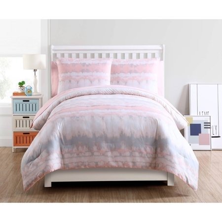 VCNY Home Blush Crush Tie Dye Bed-in-a-Bag Comforter Set, Sheet Set Included