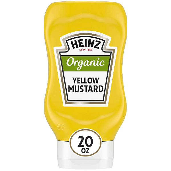 Heinz Organic Yellow Mustard Sauce 20oz 6 bottles