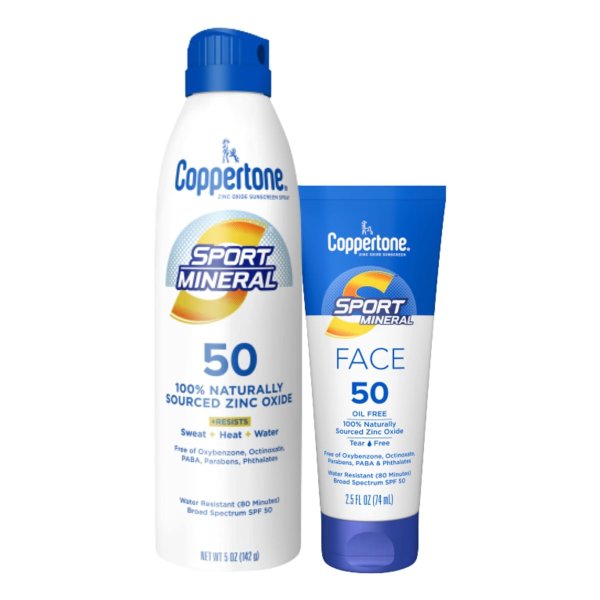 SPORT Sunscreen Spray SPF 50 + Zinc Oxide Mineral Face Sunscreen SPF 50