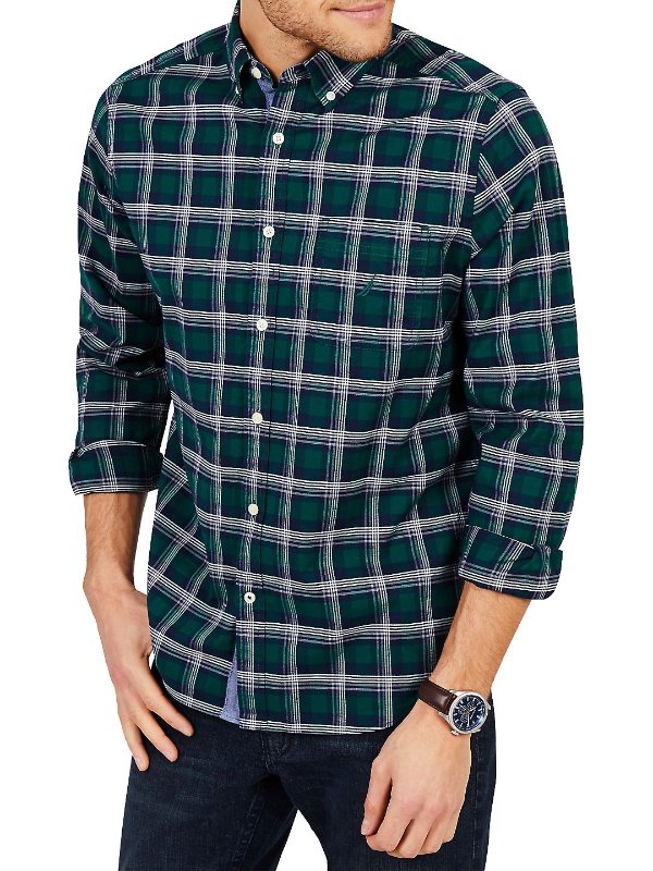 Plaid Classic-Fit Yarn-Dyed Button-Down Shirt
