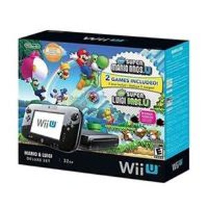 Nintendo Wii U Mario & Luigi Deluxe Set Black