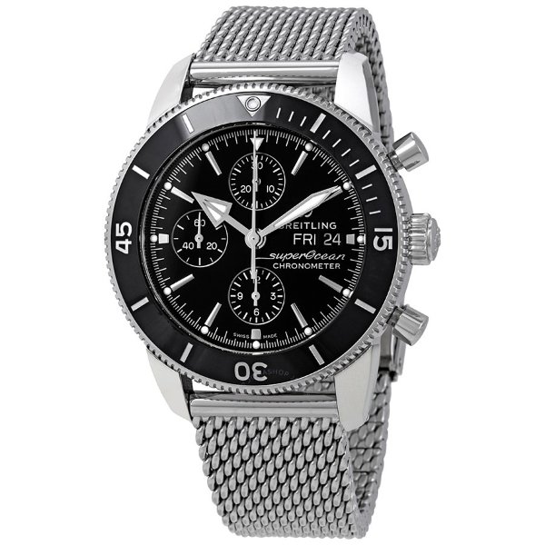 Superocean Heritage II Chronograph Automatic Black Dial Men's Watch A13313121B1A1