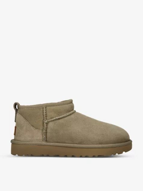 Classic Ultra Mini suede and shearling boots