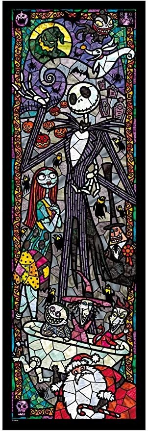 Nightmare Before Christmas Stained Glass Gyutto Size Series Jigsaw Puzzle (456 Piece)