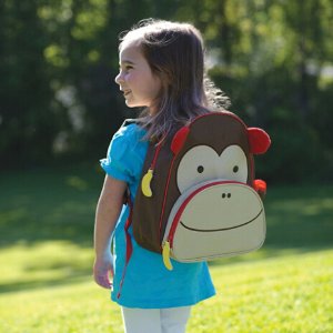 Skip Hop Zoo Toddler Kids Backpack, Monkey, Boy, Brown, 12-inches