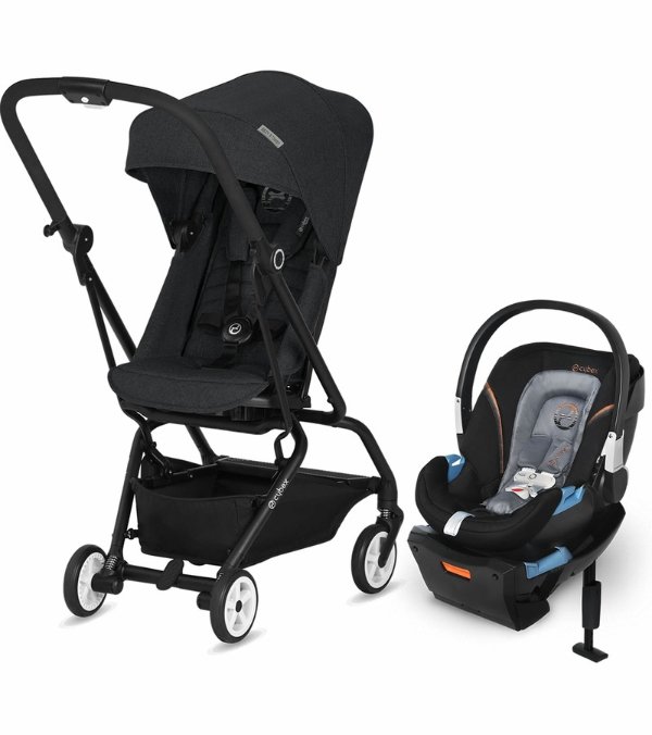 Eezy S Twist + Aton 2 SensorSafe Travel System - Lavastone Black/Pepper Black