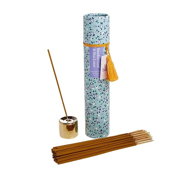Wild Sage™ Bamboo Leaf & Blue Lotus 50-Count Incense Sticks and Holder Set | Bed Bath & Beyond